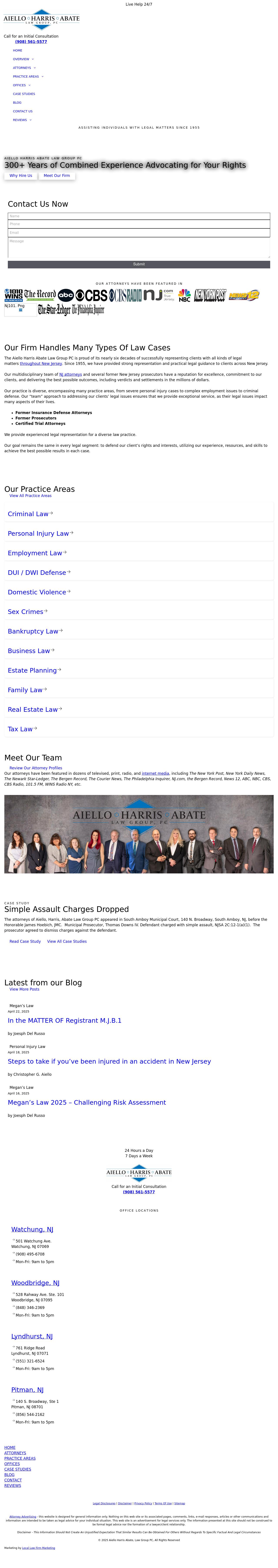 Aiello, Harris, Marth, Tunnero, Pastor & Schiffman, PC Attorneys At Law - Woodbridge NJ Lawyers