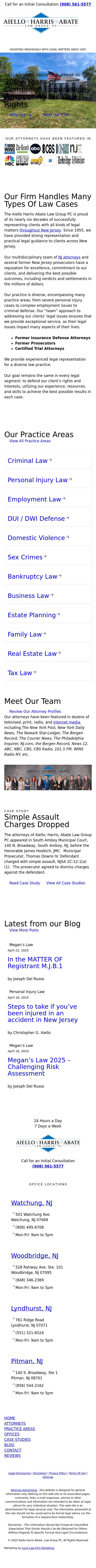 Aiello, Harris, Marth, Tunnero, Pastor & Schiffman, PC Attorneys At Law - Woodbridge NJ Lawyers