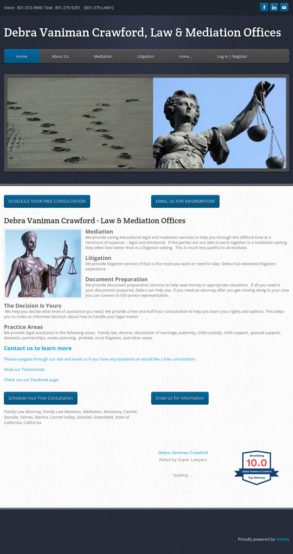 Debra Crawford Annis Law & Mediation Offices - Monterey CA Lawyers