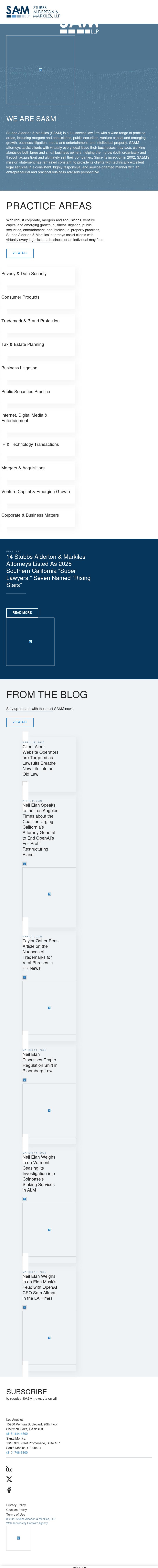 Stubbs Alderton & Markiles, LLP - Santa Monica CA Lawyers