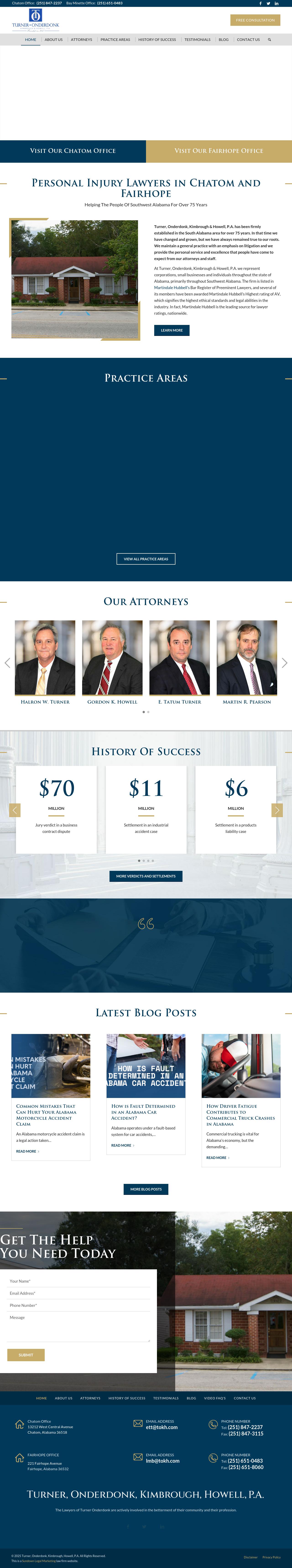 Turner, Onderdonk, Kimbrough & Howell, P.A. - Mobile AL Lawyers